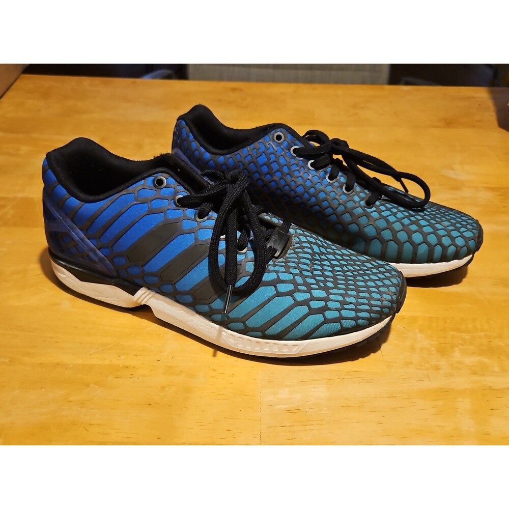 Adidas ZX Flux Xeno Bold Blue Men's Size 10 AQ7419 Reflective Torsion